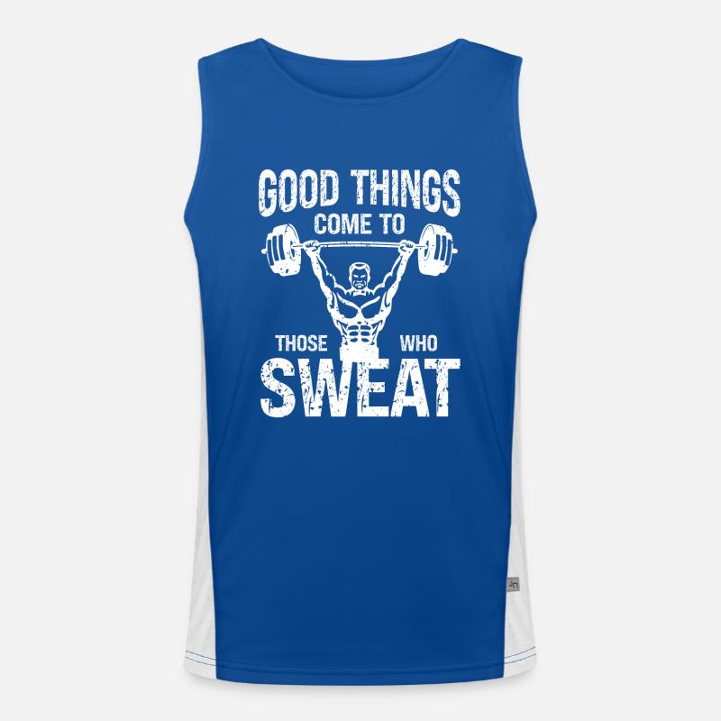 Whoever sweats will be given good - Men's Functional Contrast Tank Top 