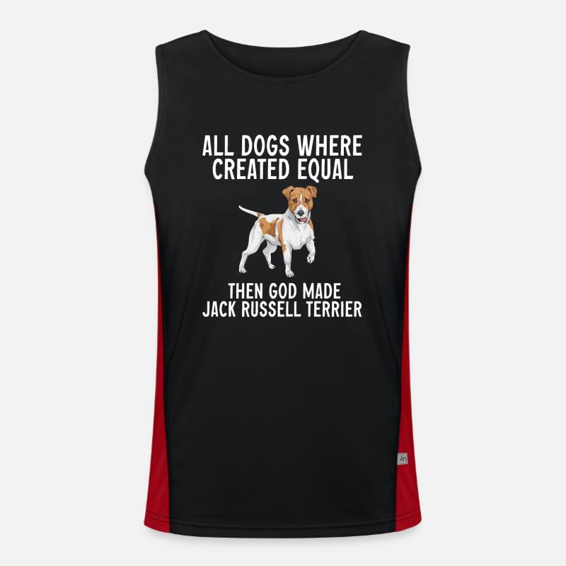 Jack Russell Terrier Funktionelles Kontrast-Tank Top für Männer 