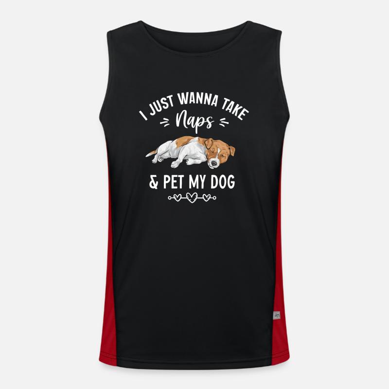 Jack Russell Terrier Funktionelles Kontrast-Tank Top für Männer 