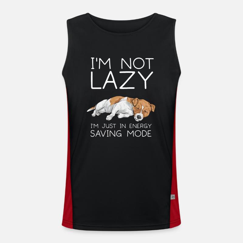 Jack Russell Terrier Funktionelles Kontrast-Tank Top für Männer 
