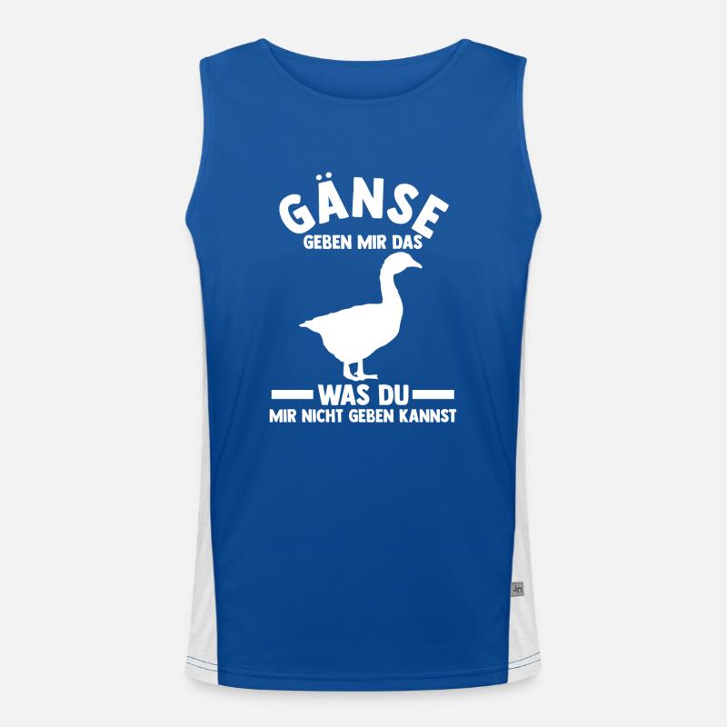 Gans Gänse Funktionelles Kontrast-Tank Top für Männer 