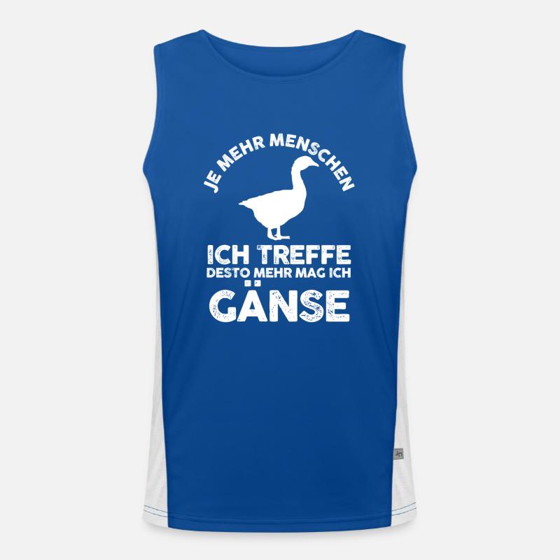 Gans Gänse Funktionelles Kontrast-Tank Top für Männer 
