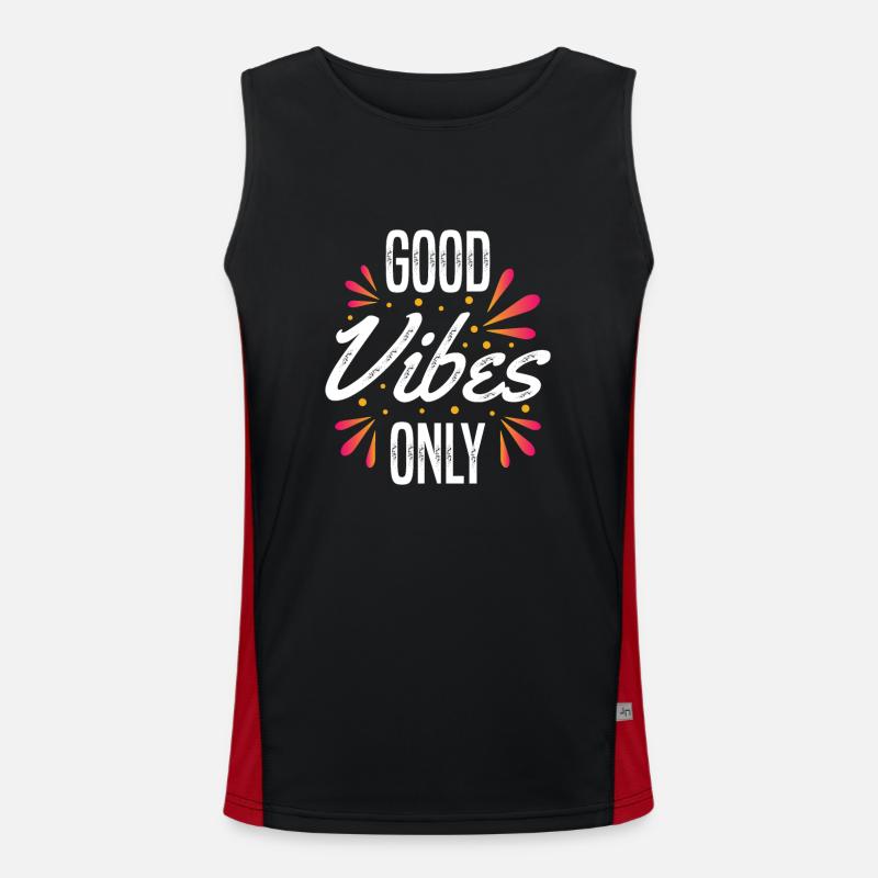 Good Vibes only Funktionelles Kontrast-Tank Top für Männer 
