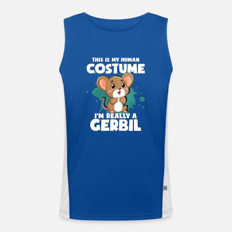 Gerbil Mouse Gift Men's Functional Contrast Tank Top 