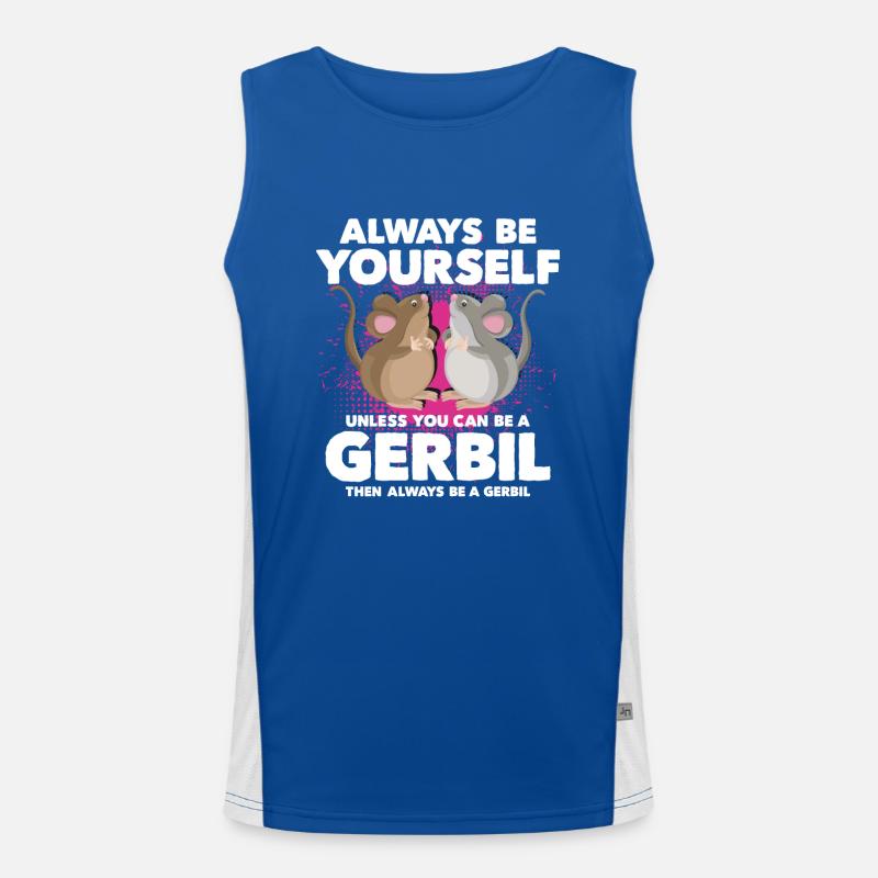 Gerbil Mouse Gift Men's Functional Contrast Tank Top 