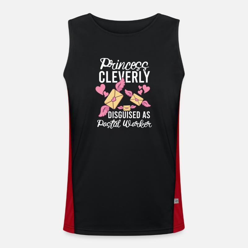 Postangestellte Postdame Postbote Post Funktionelles Kontrast-Tank Top für Männer 