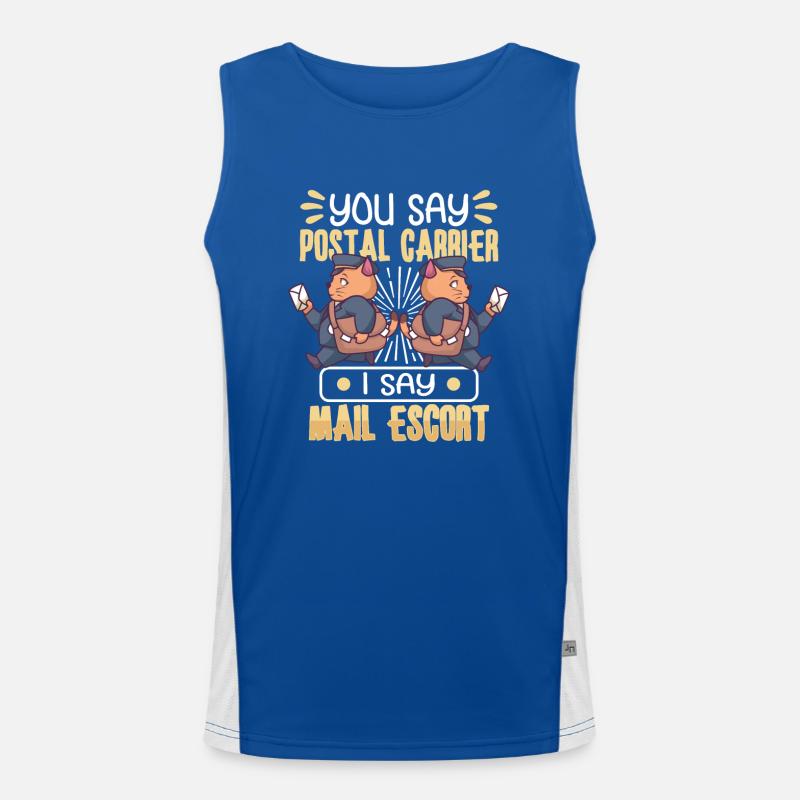 Commis des postes Postlady Postman Post Office Débardeur respirant contrasté Homme 
