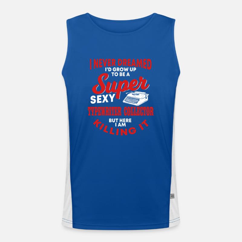 Typewriter collector Men's Functional Contrast Tank Top 