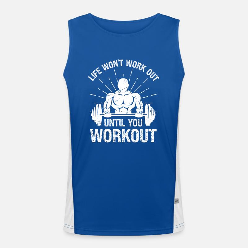 Das Leben wird nicht besser, wenn du nicht trainie Funktionelles Kontrast-Tank Top für Männer 
