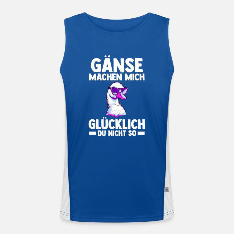 Gans Gänse Funktionelles Kontrast-Tank Top für Männer 