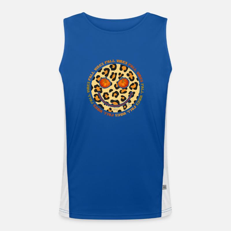 Herbst Vibes Groovy Dankbar Retro Hallo Herbst Funktionelles Kontrast-Tank Top für Männer 