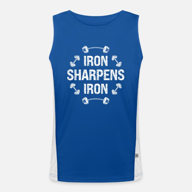 Iron sharpens iron - Men's Functional Contrast Tank Top 