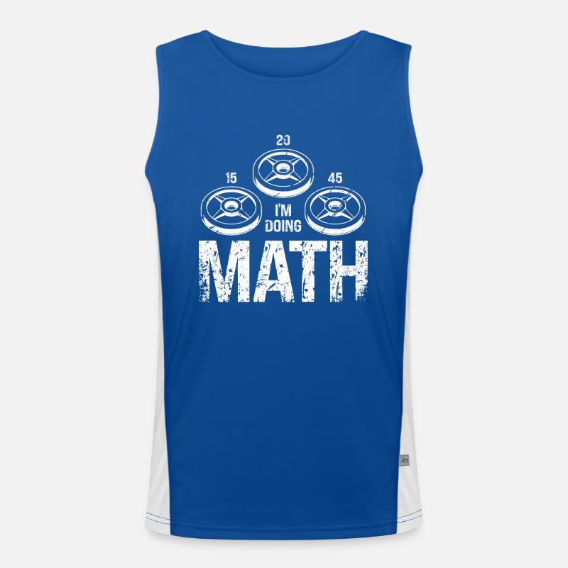 I do math - Men's Functional Contrast Tank Top 