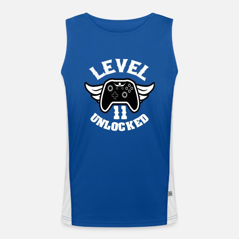Level 11 Unlocked 11 Birthday Men's Functional Contrast Tank Top 