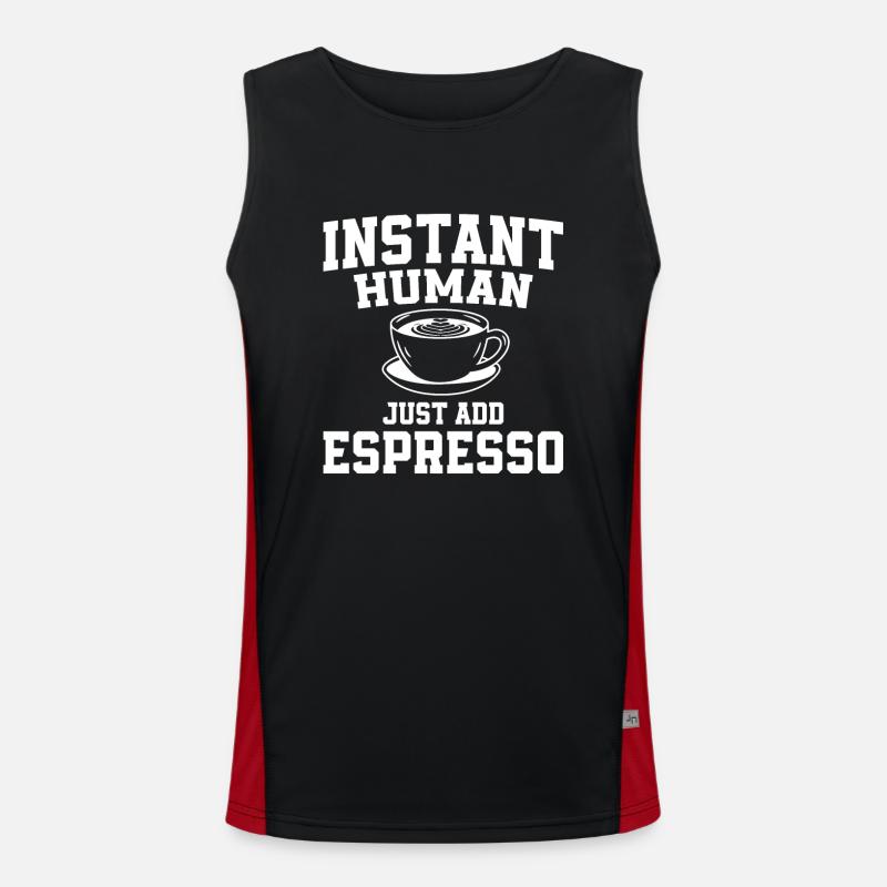 Instant Human: Il suffit d’ajouter un expresso Débardeur respirant contrasté Homme 