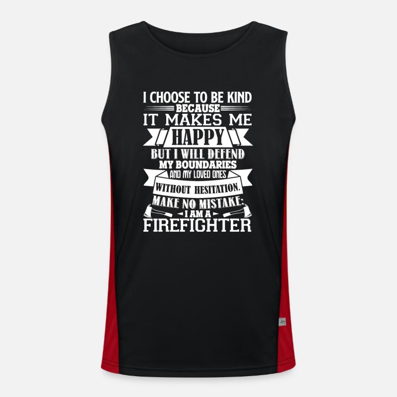 Firefighter I Am A Firefighter Men's Functional Contrast Tank Top 