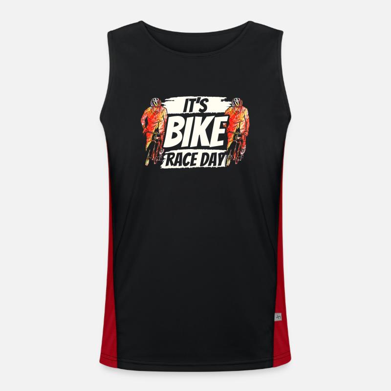 C’est le jour de la course cycliste vélo course cycliste Débardeur respirant contrasté Homme 