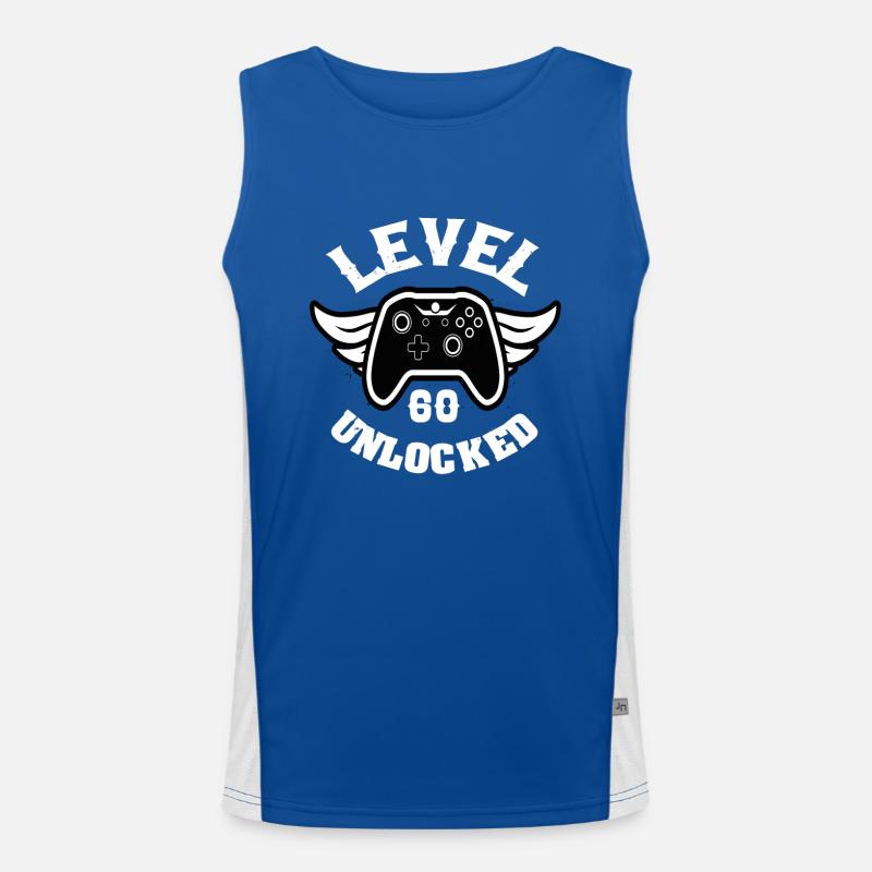 Level 60 Unlocked 60 Birthday Men's Functional Contrast Tank Top 