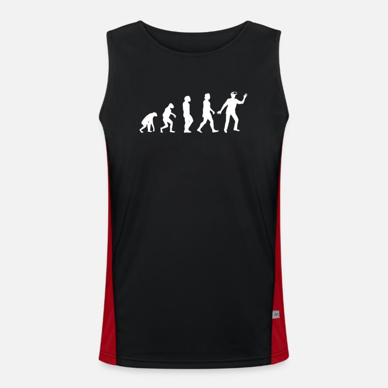 Virtual Reality VR Gift - Men's Functional Contrast Tank Top - black/red