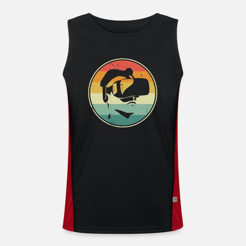 Virtual Reality VR Gift Men's Functional Contrast Tank Top 