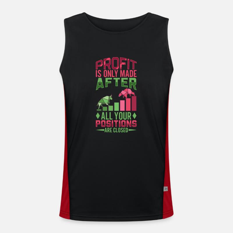 Stock Exchange Traders, Forex Traders, Investor Trading Men's Functional Contrast Tank Top 