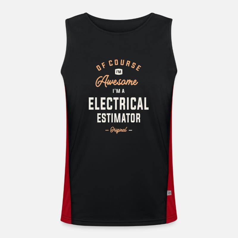Electrical Estimator - Awesomeness Defined Men's Functional Contrast Tank Top 