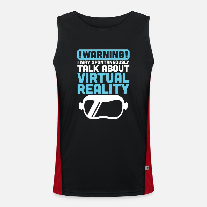 Virtual Reality VR Geschenk Funktionelles Kontrast-Tank Top für Männer 