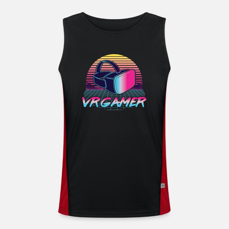 Virtual Reality VR Geschenk Funktionelles Kontrast-Tank Top für Männer 