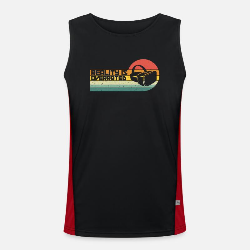 Virtual Reality VR Gift Men's Functional Contrast Tank Top 