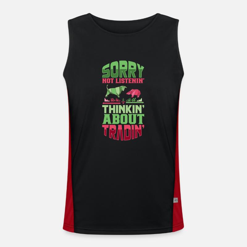 Stock Exchange Traders, Forex Traders, Investor Trading Men's Functional Contrast Tank Top 