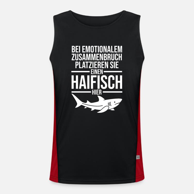 Fische Haifisch Funktionelles Kontrast-Tank Top für Männer 