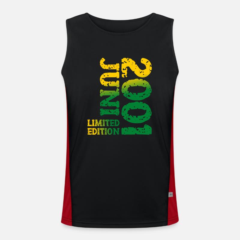 2001 Juni Limited Edition Geburtstag Geschenk Funktionelles Kontrast-Tank Top für Männer 