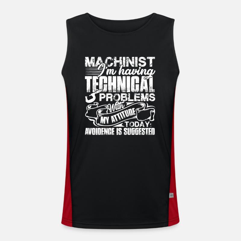 Machinist I'm Having Technical Problem - Men's Functional Contrast Tank Top - black/red