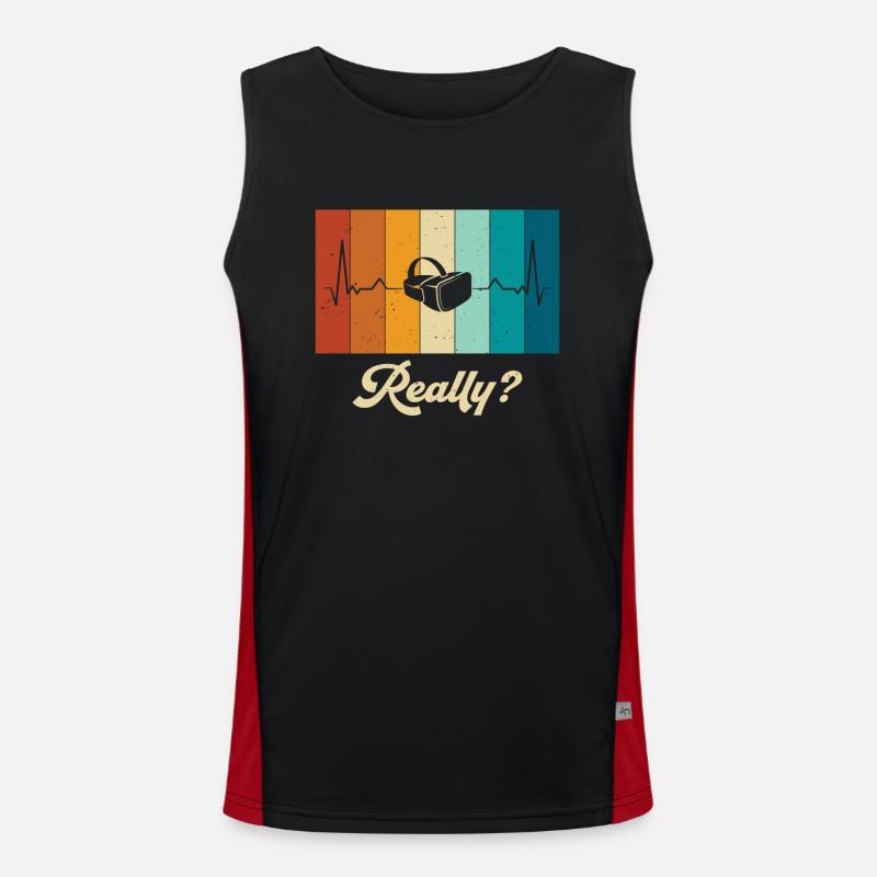 Virtual Reality VR Geschenk Funktionelles Kontrast-Tank Top für Männer 