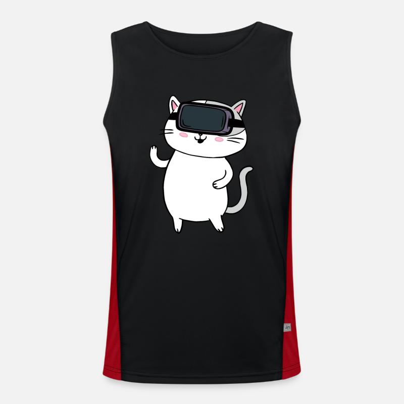 Virtual Reality VR Geschenk Funktionelles Kontrast-Tank Top für Männer 