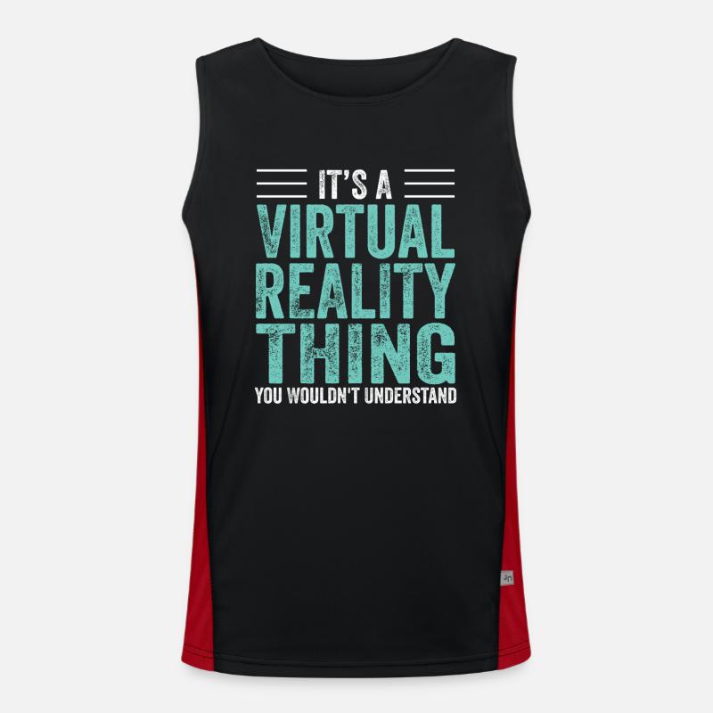 Virtual Reality VR Gift Men's Functional Contrast Tank Top 