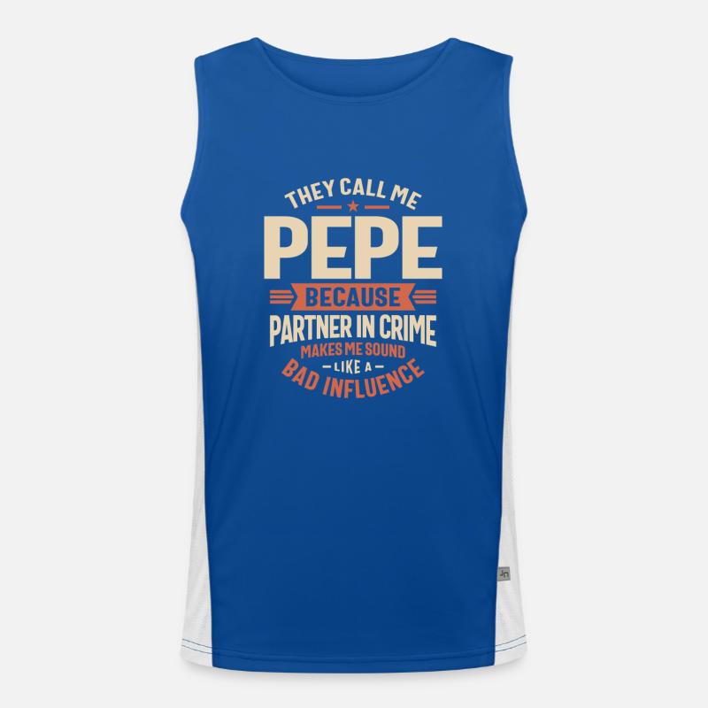 Pepe - Partner in Crime, Not a Bad Influence Men's Functional Contrast Tank Top 