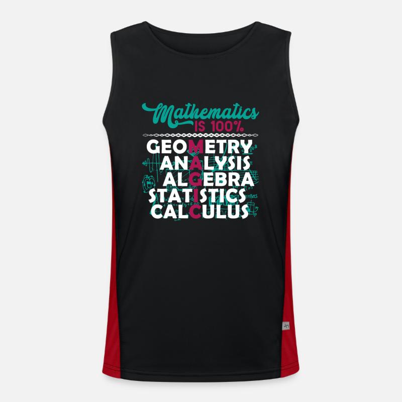 Mathematician Mathematician Mathematics Is Magic Men's Functional Contrast Tank Top 