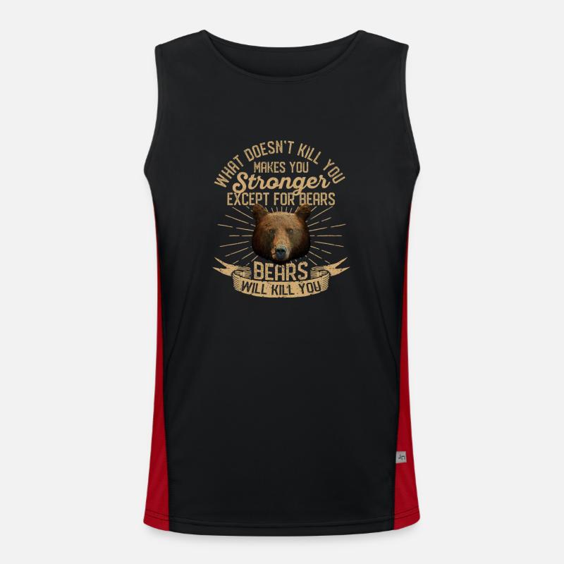 What doesn't kill you makes you stronger Men's Functional Contrast Tank Top 