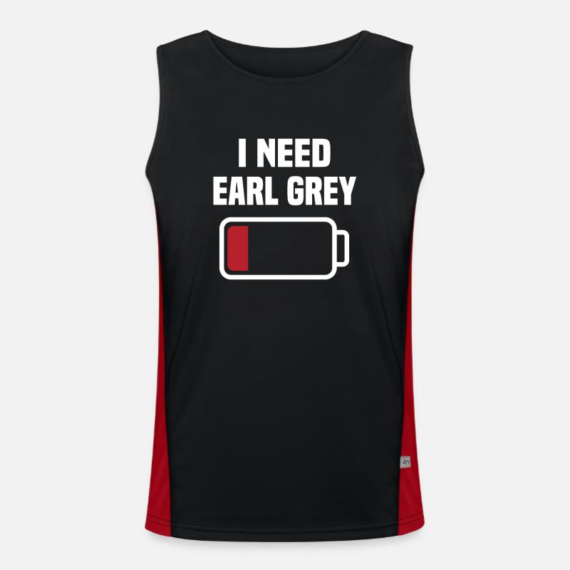 Lustiges Earl Grey Tee Design Funktionelles Kontrast-Tank Top für Männer 