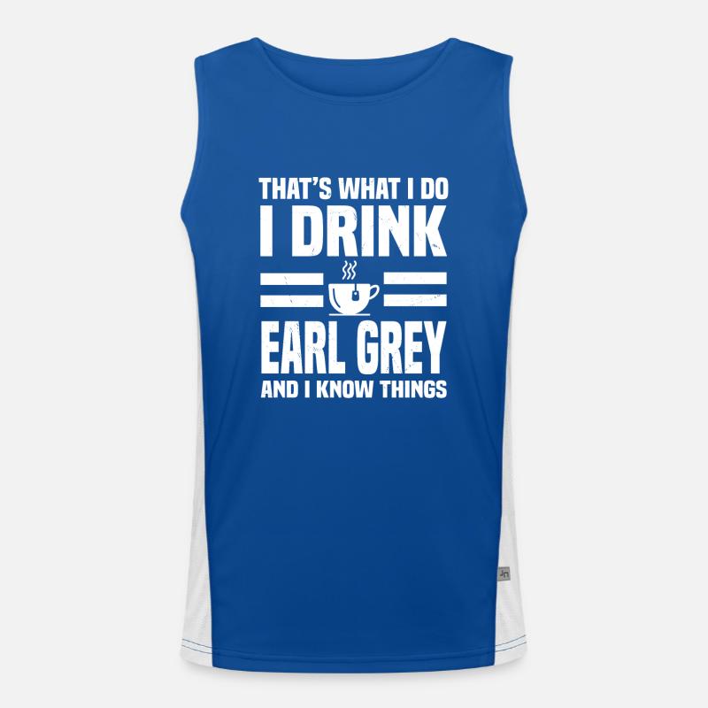 Earl Grey Lover Apparel Love Black Tea Men's Functional Contrast Tank Top 