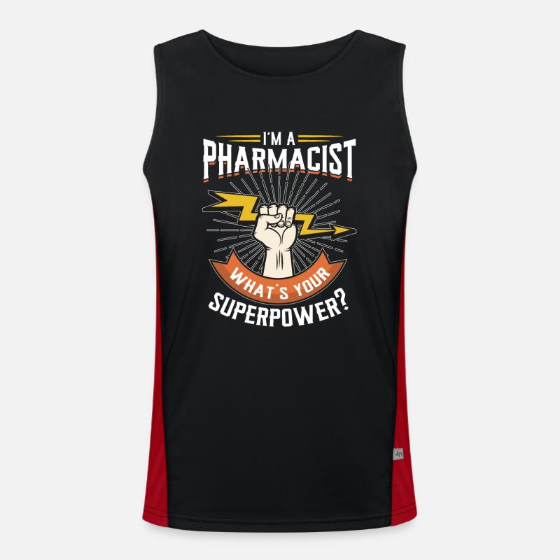 Pharmacien Débardeur respirant contrasté Homme 