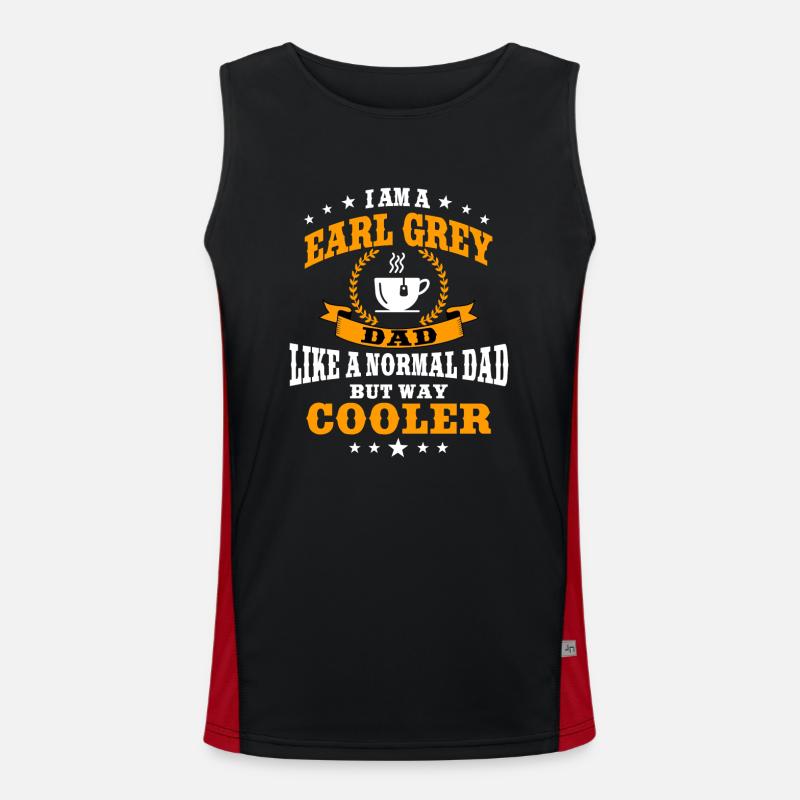 Earl Grey Papa Geschenk Funktionelles Kontrast-Tank Top für Männer 