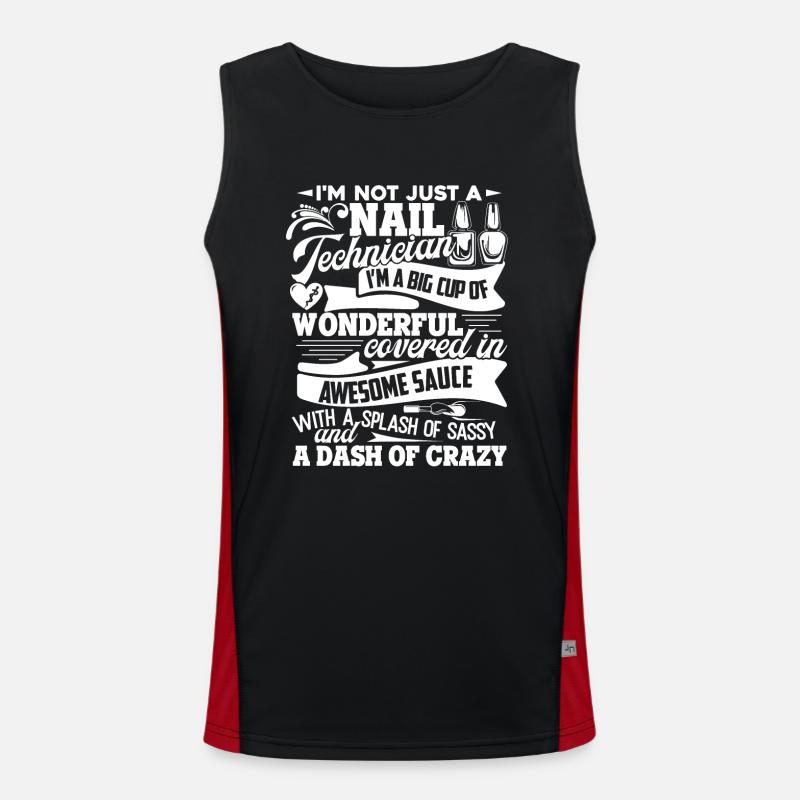 Nail Technician Just A Nail Technician Men's Functional Contrast Tank Top 