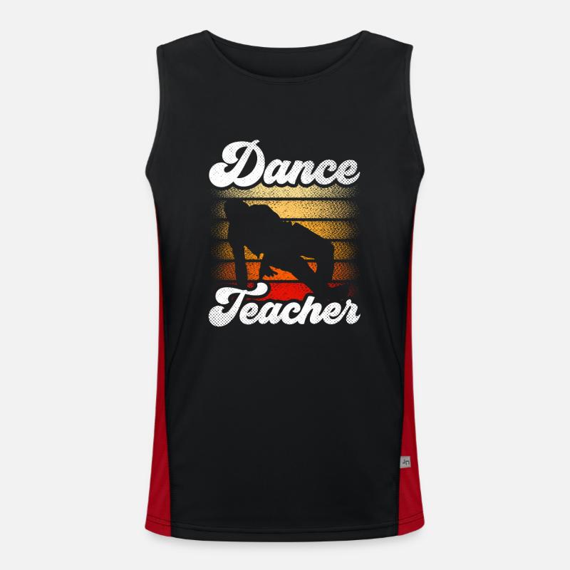 Professeur de danse Professeur de danse Cours de danse École de danse Débardeur respirant contrasté Homme 