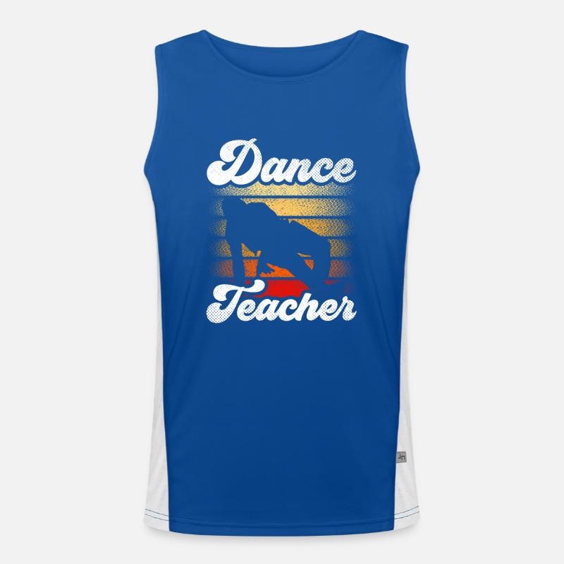 Professeur de danse Professeur de danse Cours de danse École de danse Débardeur respirant contrasté Homme 