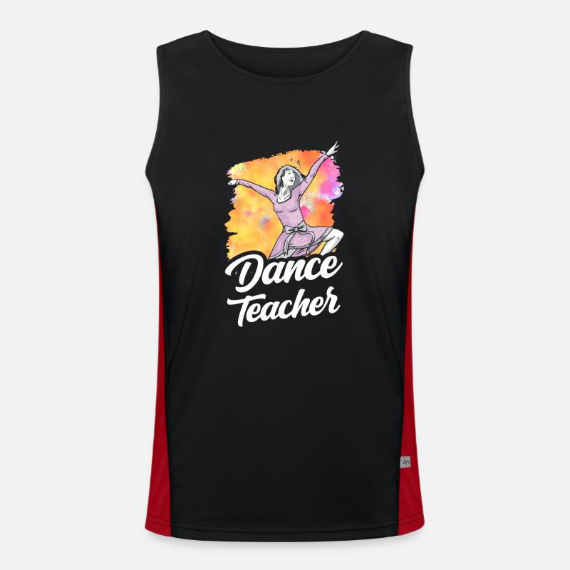 Professeur de danse Cours de danse Professeur de danse École de danse Débardeur respirant contrasté Homme 
