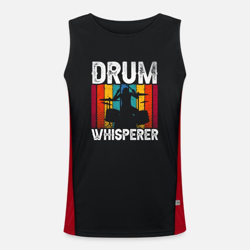 Drum Whisperer Drum Whispering Drums Drum Men's Functional Contrast Tank Top 