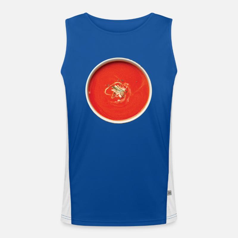 Schale mit Tomatensuppe Funktionelles Kontrast-Tank Top für Männer 