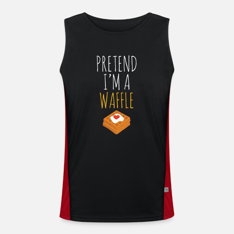So tun, als wäre ich eine Waffel Funktionelles Kontrast-Tank Top für Männer 